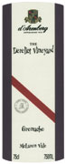 d'Arenberg The Derelict Vineyard Grenache 2003 Front Label