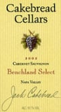 Cakebread Benchland Select Cabernet Sauvignon 2002 Front Label