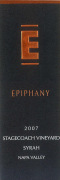 Epiphany Stagecoach Vineyard Syrah 2007 Front Label