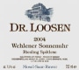 Dr. Loosen Wehlener Sonnenuhr Riesling Spatlese 2004 Front Label