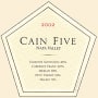 Cain Five 2002 Front Label