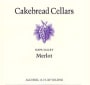 Cakebread Merlot 2003 Front Label