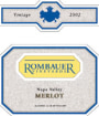 Rombauer Merlot 2002 Front Label