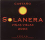 Bodegas Castano Solanera 2003 Front Label