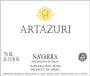 Artazu Artazuri Garnacha 2003 Front Label