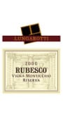Lungarotti Rubesco Riserva Vigna Monticchio 1997 Front Label
