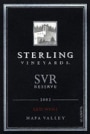 Sterling SVR Reserve 2002 Front Label