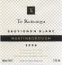 Te Kairanga Sauvignon Blanc 2004 Front Label