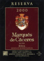 Marques de Caceres Rioja Reserva 2000 Front Label