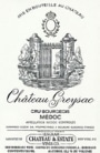 Chateau Greysac  2001 Front Label