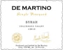 De Martino Single Vineyard Syrah 2004 Front Label