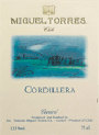 Miguel Torres Cordillera 2001 Front Label
