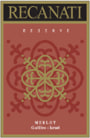 Recanati Reserve Merlot (OU Kosher) 2002 Front Label