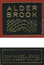 Alderbrook Winery Old Vine Zinfandel 2002 Front Label