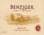 Benziger Merlot 2002 Front Label