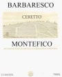 Ceretto Barbaresco Ceretto Montefico 1974 Front Label