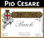 Pio Cesare Barolo 1999 Front Label