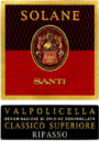 Santi Valpolicella Solane 2003 Front Label