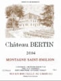 Chateau Bertin Montagne St Emilion 2004 Front Label