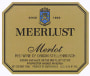 Meerlust Merlot 2001 Front Label