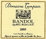 Domaine Tempier Bandol Rouge 2003 Front Label