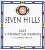 Seven Hills Winery Columbia Valley Cabernet Sauvignon 2003 Front Label