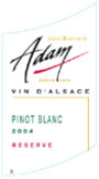 Jean-Baptiste Adam Reserve Pinot Blanc 2004 Front Label