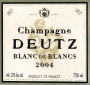 Deutz Blanc de Blancs Millesime 2004 Front Label