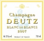 Deutz Blanc de Blancs Millesime 2007 Front Label