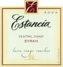 Estancia Shiraz 2004 Front Label