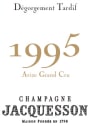 Jacquesson Degorgement Tardif Avize Brut Grand Cru 1995 Front Label