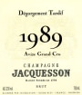 Jacquesson Degorgement Tardif Avize Brut Grand Cru 1989 Front Label