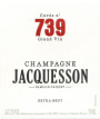 Jacquesson Cuvee Extra Brut 739 Front Label