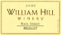 William Hill Napa Valley Merlot 2003 Front Label