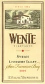 Wente Syrah 2004 Front Label