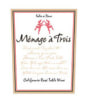 Menage a Trois Rose 2004 Front Label