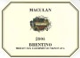 Maculan Brentino 2004 Front Label