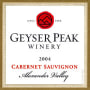 Geyser Peak Cabernet Sauvignon 2004 Front Label