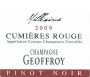 Geoffroy Cumieres Rouge 2009 Front Label