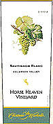Chateau Ste. Michelle Horse Heaven Vineyard Sauvignon Blanc 2004 Front Label