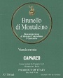 Caparzo Brunello di Montalcino 2001 Front Label