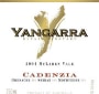 Yangarra Cadenzia 2004 Front Label