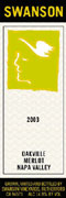 Swanson Oakville Merlot 2003 Front Label