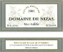 Domaine de Nizas Mas Selleles 2001 Front Label