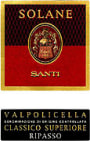 Santi Valpolicella Solane 2004 Front Label