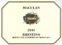 Maculan Brentino 2004 Front Label