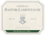 Chateau Bastor-Lamontagne Sauvignon  Sec 2010 Front Label