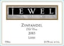 Jewel Zinfandel 2003 Front Label
