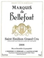 Chateau Bellefont Belcier Marquis de Bellefont 2008 Front Label