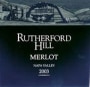 Rutherford Hill Merlot 2003 Front Label